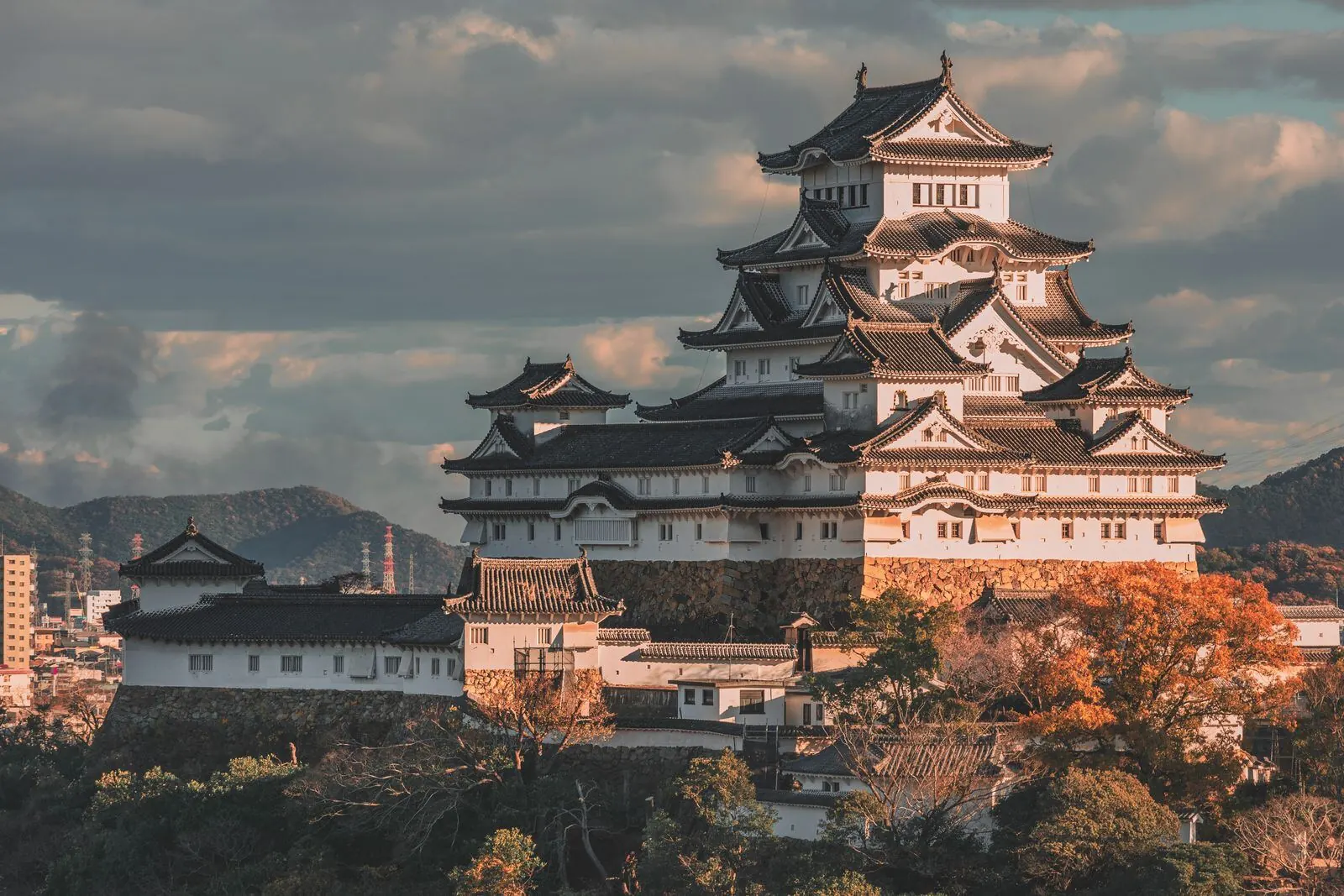 Himeji Castle in autumn light
