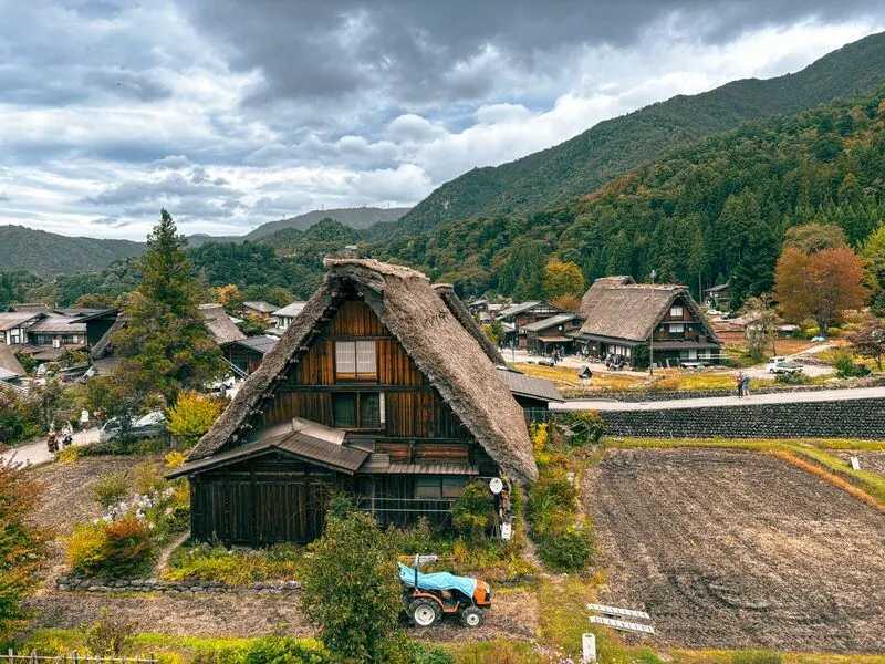 Thatched gassho-zukuri farmhouses in Shirakawa-go